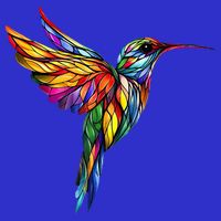 Hummingbird Lovers Stained Glass Hummingbird  Bag