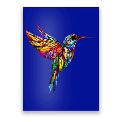 Hummingbird Lovers Stained Glass Hummingbird  Poster
