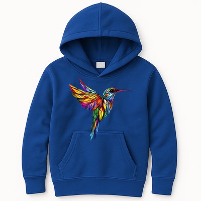 Hummingbird Lovers Stained Glass Hummingbird  Kids Hoodie