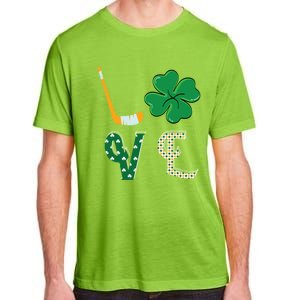 Hockey Lover Saint Patricks Day Hockey Irish Hockey Lover Gift Adult ChromaSoft Performance T-Shirt