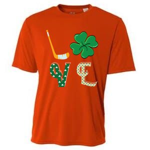 Hockey Lover Saint Patricks Day Hockey Irish Hockey Lover Gift Cooling Performance Crew T-Shirt