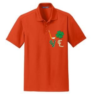 Hockey Lover Saint Patricks Day Hockey Irish Hockey Lover Gift Dry Zone Grid Polo