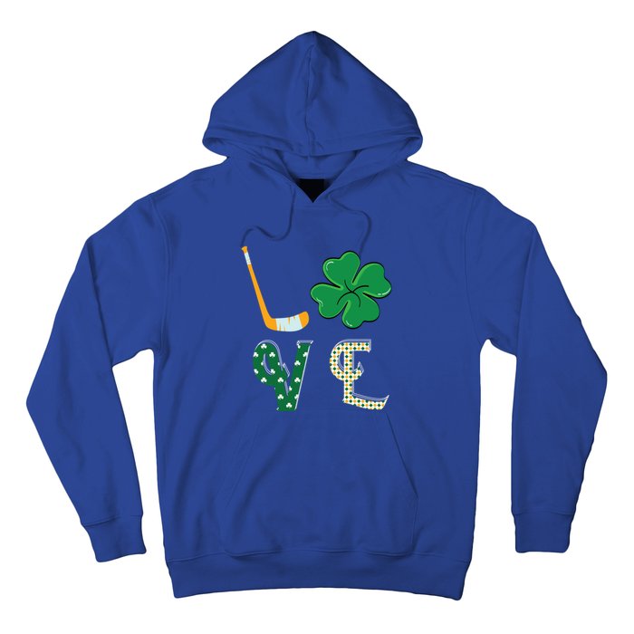 Hockey Lover Saint Patricks Day Hockey Irish Hockey Lover Gift Hoodie