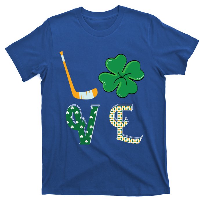 Hockey Lover Saint Patricks Day Hockey Irish Hockey Lover Gift T-Shirt