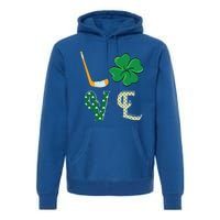 Hockey Lover Saint Patricks Day Hockey Irish Hockey Lover Gift Premium Hoodie