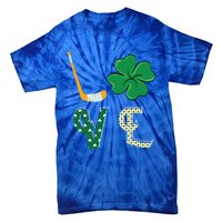 Hockey Lover Saint Patricks Day Hockey Irish Hockey Lover Gift Tie-Dye T-Shirt