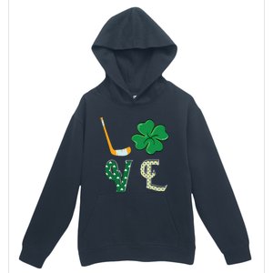 Hockey Lover Saint Patricks Day Hockey Irish Hockey Lover Gift Urban Pullover Hoodie