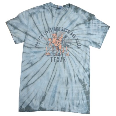 Houston Livestock Show And Rodeo Texas Cowboy And Horse Tie-Dye T-Shirt