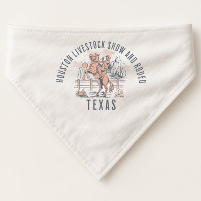 Houston Livestock Show And Rodeo Texas Cowboy And Horse USA-Made Doggie Bandana