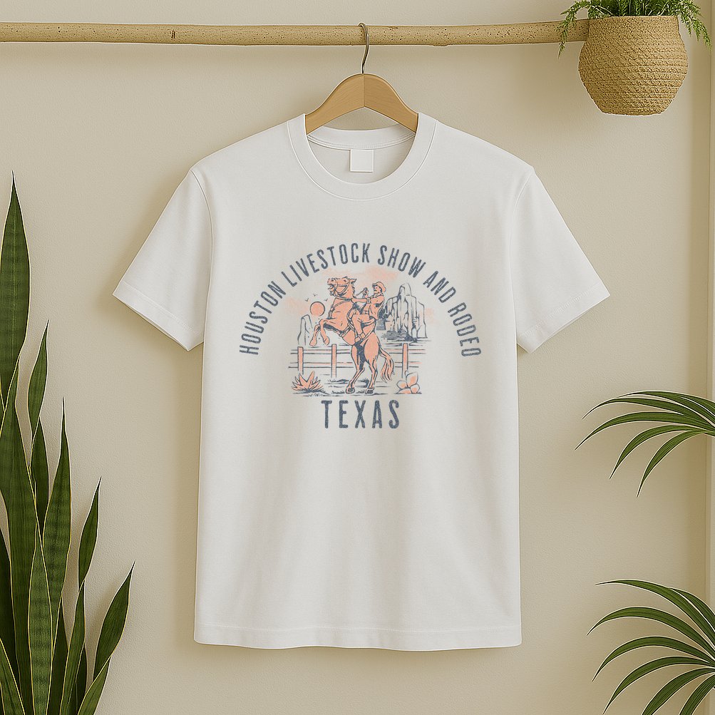 Houston Livestock Show And Rodeo Texas Cowboy And Horse T-Shirt
