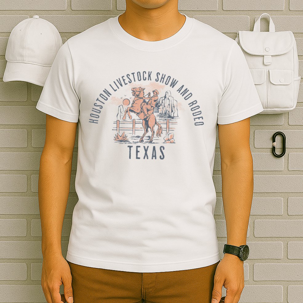 Houston Livestock Show And Rodeo Texas Cowboy And Horse T-Shirt