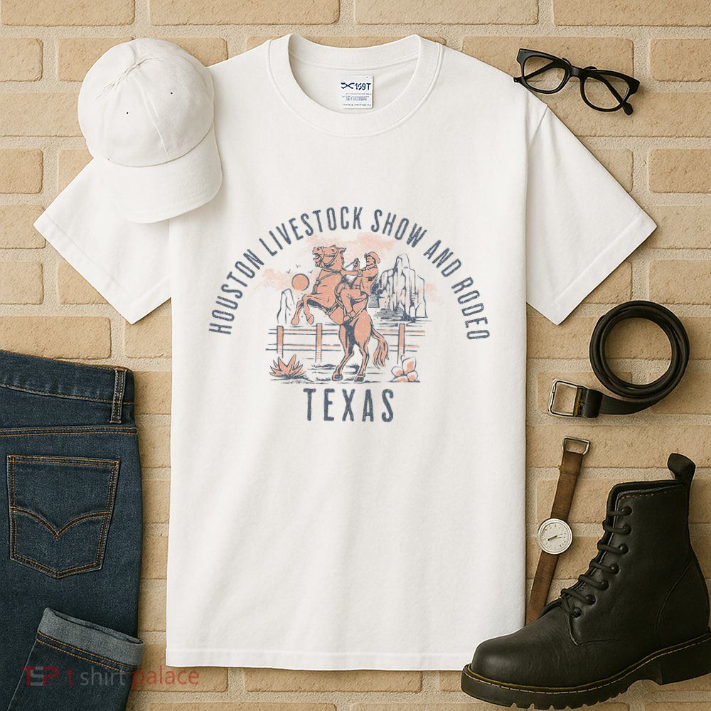 Houston Livestock Show And Rodeo Texas Cowboy And Horse Tall T-Shirt