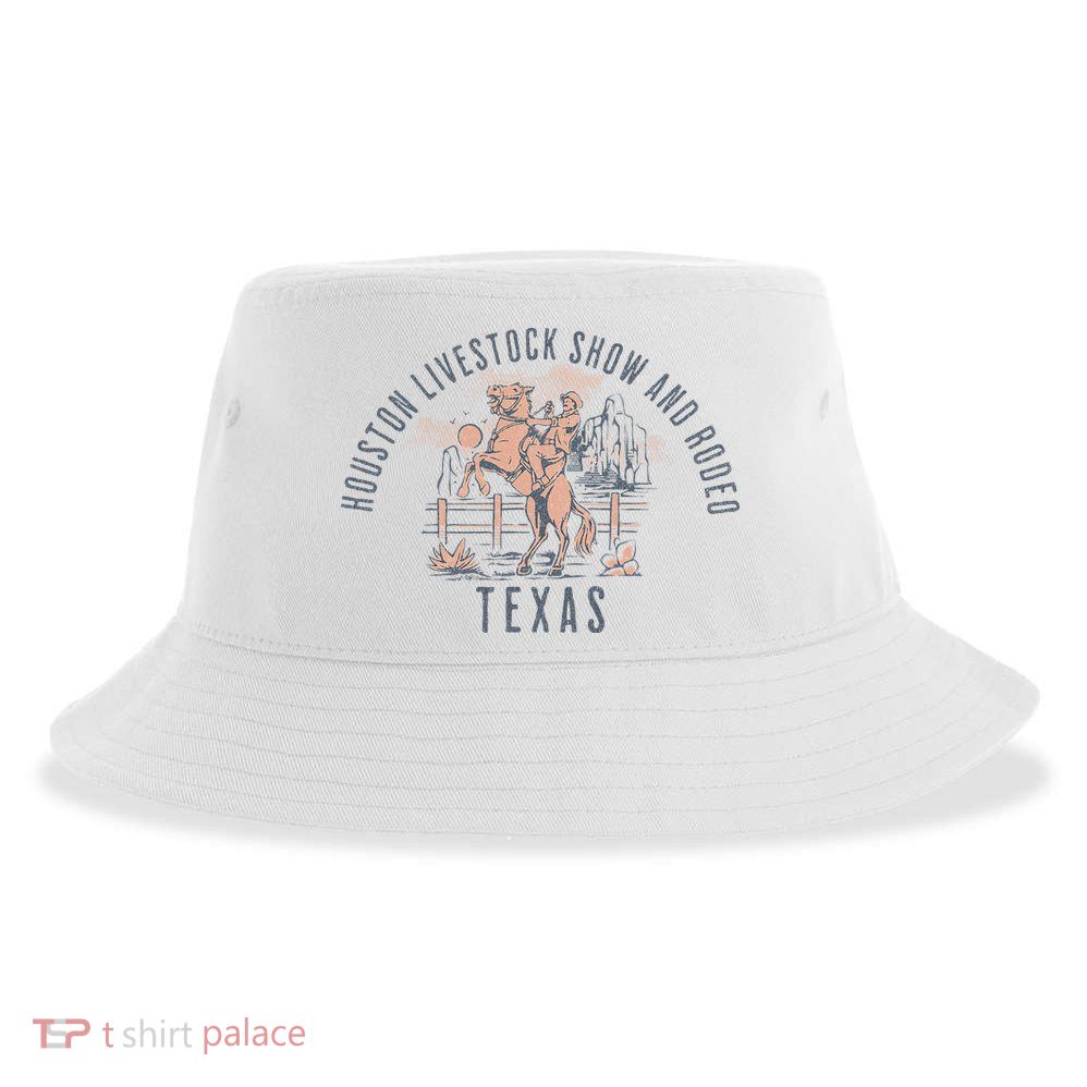 Houston Livestock Show And Rodeo Texas Cowboy And Horse Sustainable Bucket Hat