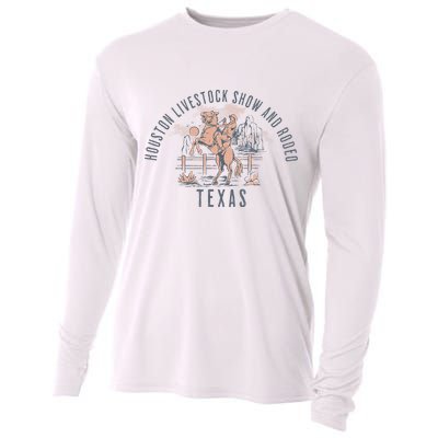 Houston Livestock Show And Rodeo Texas Cowboy And Horse Cooling Performance Long Sleeve Crew