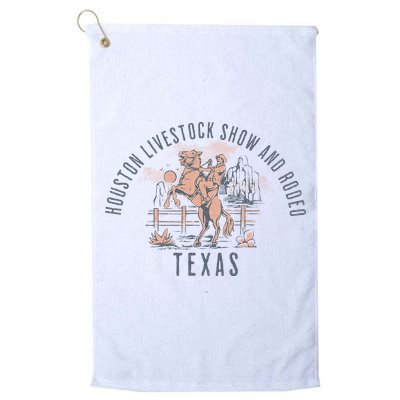 Houston Livestock Show And Rodeo Texas Cowboy And Horse Golf Towel