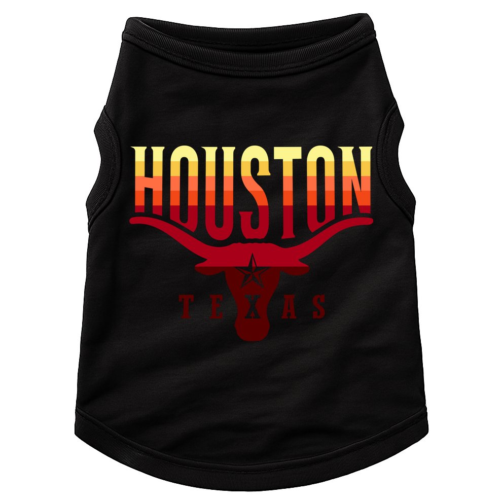 Houston Longhorn Sunset Logo Doggie Tank