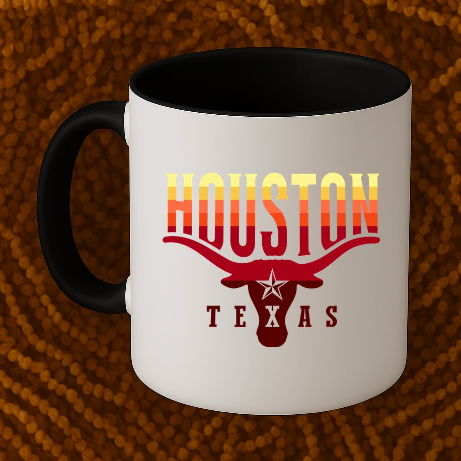 Houston Longhorn Sunset Logo Mug