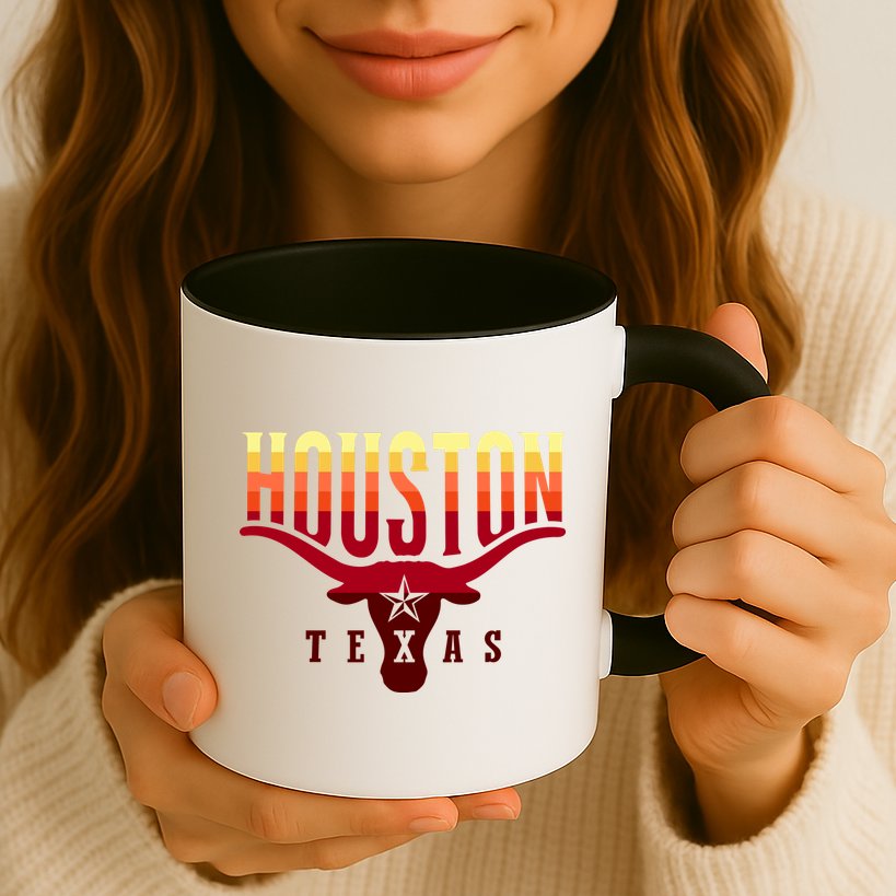 Houston Longhorn Sunset Logo Mug