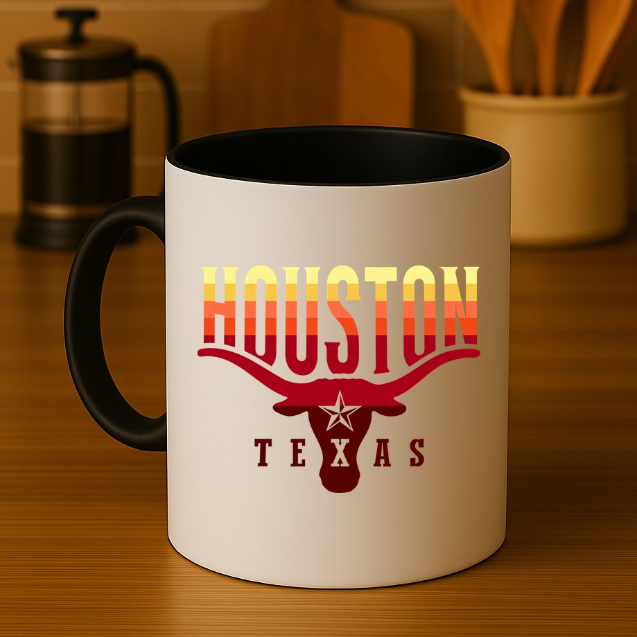 Houston Longhorn Sunset Logo Mug