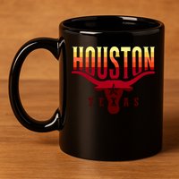 Houston Longhorn Sunset Logo 11oz C Handle Ceramic Mug