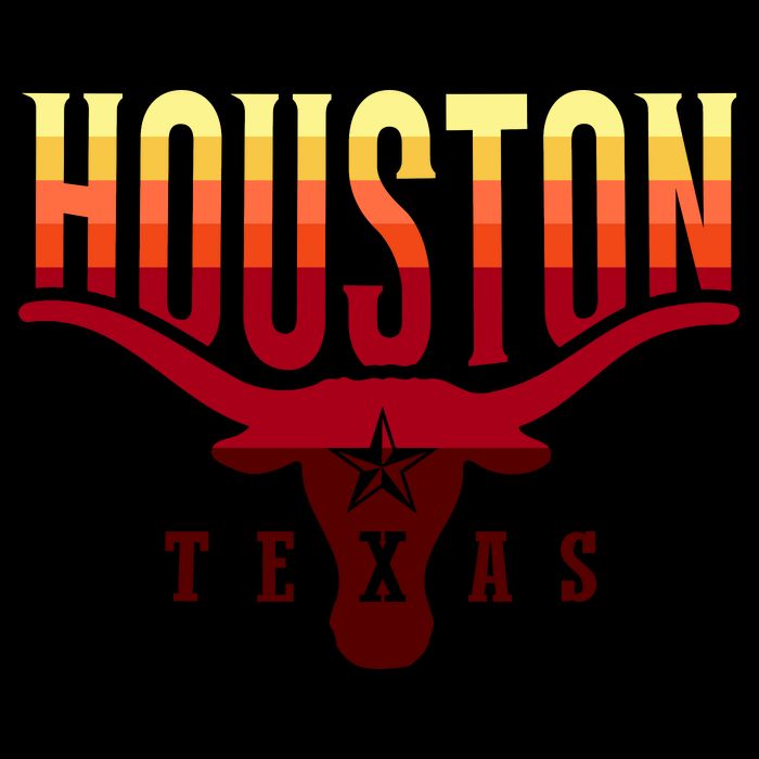 Houston Longhorn Sunset Logo Flatbill Hat