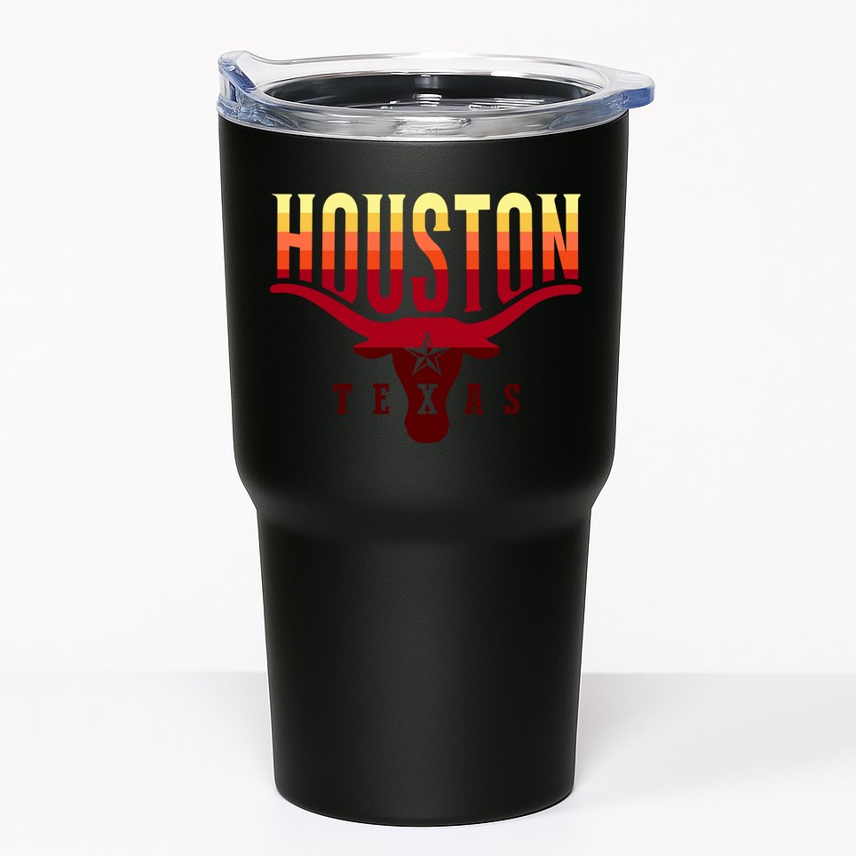 Houston Longhorn Sunset Logo Tumbler