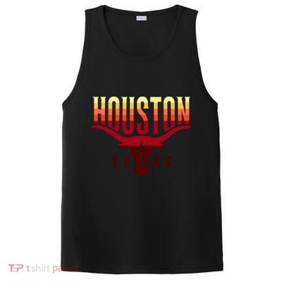 Houston Longhorn Sunset Logo PosiCharge Competitor Tank