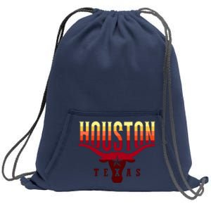 Houston Longhorn Sunset Logo Sweatshirt Cinch Pack Bag