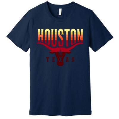 Houston Longhorn Sunset Logo Premium T-Shirt