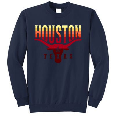 Houston Longhorn Sunset Logo Tall Sweatshirt