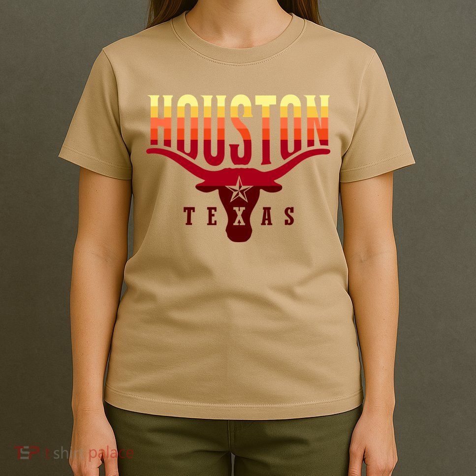 Houston Longhorn Sunset Logo T-Shirt
