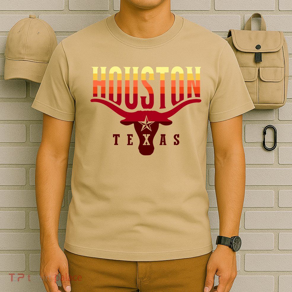 Houston Longhorn Sunset Logo T-Shirt