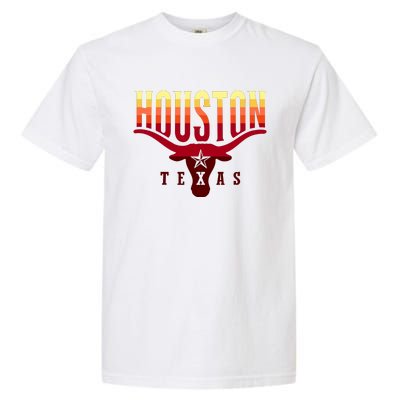 Houston Longhorn Sunset Logo Garment-Dyed Heavyweight T-Shirt