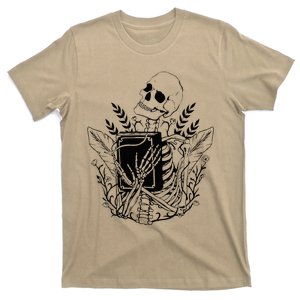 Halloween Librarian Skeleton With Book For Book Lover T-Shirt