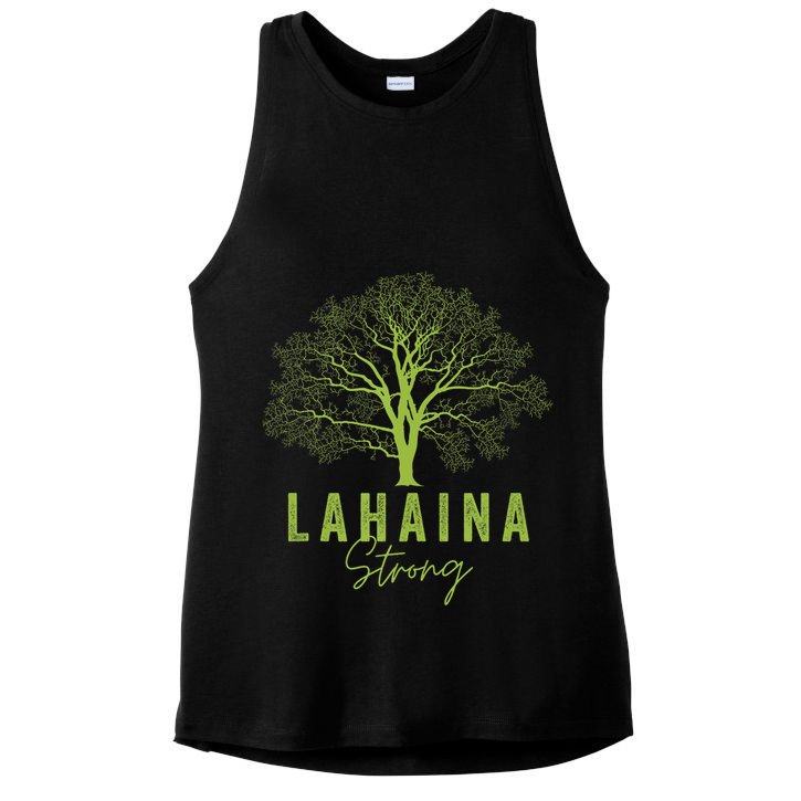 Hawaii Lahaina Strong Lahaina Supporter Ladies PosiCharge Tri-Blend Wicking Tank