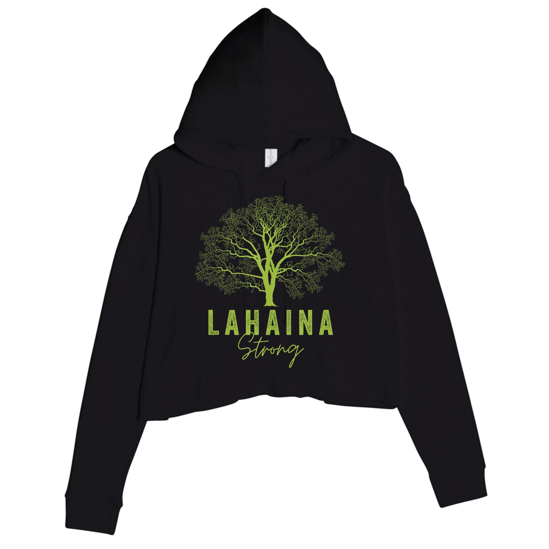 Hawaii Lahaina Strong Lahaina Supporter Crop Fleece Hoodie