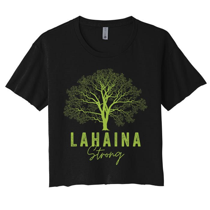 Hawaii Lahaina Strong Lahaina Supporter Women's Crop Top Tee