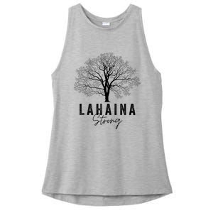 Hawaii Lahaina Strong Pray For Maui Lahaina Ladies PosiCharge Tri-Blend Wicking Tank