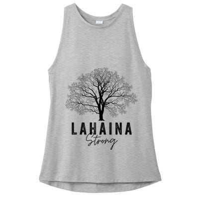 Hawaii Lahaina Strong Pray For Maui Lahaina Ladies PosiCharge Tri-Blend Wicking Tank