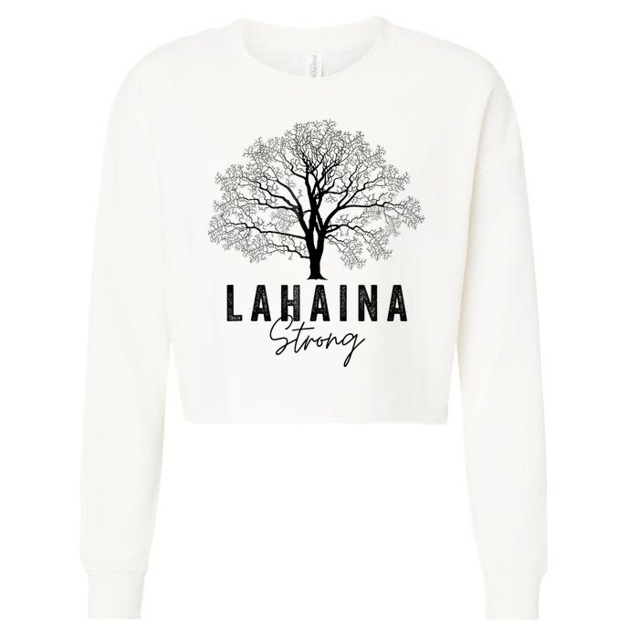 Hawaii Lahaina Strong Pray For Maui Lahaina Cropped Pullover Crew