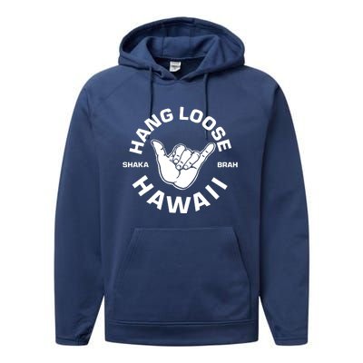 Hang Loose Shaka Brah Hawaii Performance Fleece Hoodie