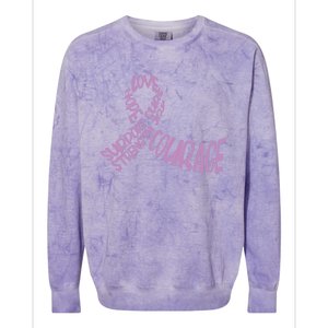 Hope Love Support Testicular Cancer Awareness Month Warriors Gift Colorblast Crewneck Sweatshirt