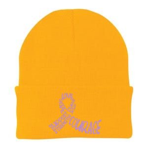 Hope Love Support Testicular Cancer Awareness Month Warriors Gift Knit Cap Winter Beanie