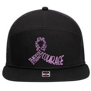 Hope Love Support Testicular Cancer Awareness Month Warriors Gift 7 Panel Mesh Trucker Snapback Hat