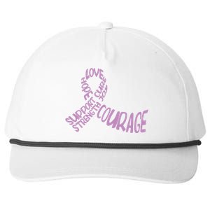 Hope Love Support Testicular Cancer Awareness Month Warriors Gift Snapback Five-Panel Rope Hat