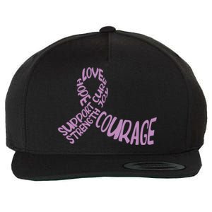 Hope Love Support Testicular Cancer Awareness Month Warriors Gift Wool Snapback Cap