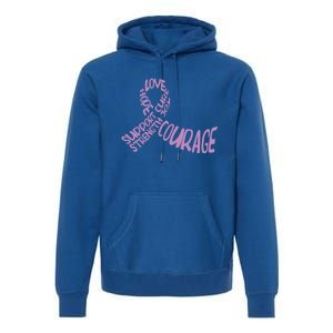 Hope Love Support Testicular Cancer Awareness Month Warriors Gift Premium Hoodie