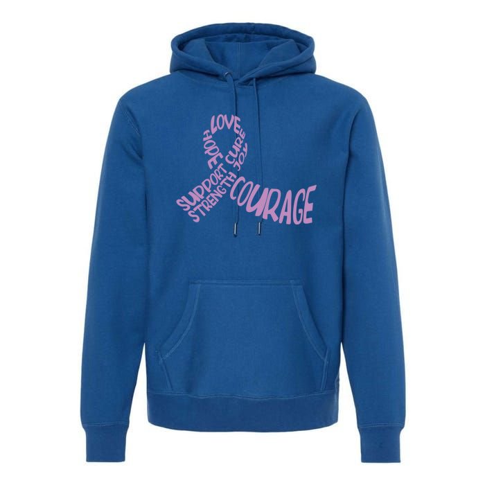 Hope Love Support Testicular Cancer Awareness Month Warriors Gift Premium Hoodie