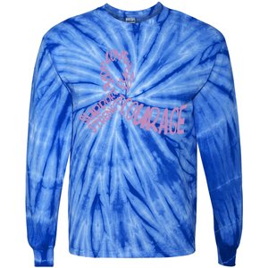 Hope Love Support Testicular Cancer Awareness Month Warriors Gift Tie-Dye Long Sleeve Shirt