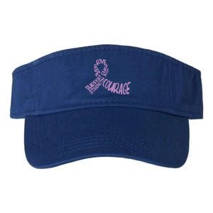 Hope Love Support Testicular Cancer Awareness Month Warriors Gift Valucap Bio-Washed Visor